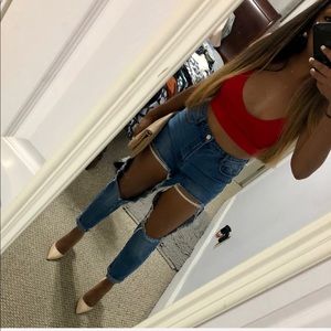 Sparkle and fade crop top